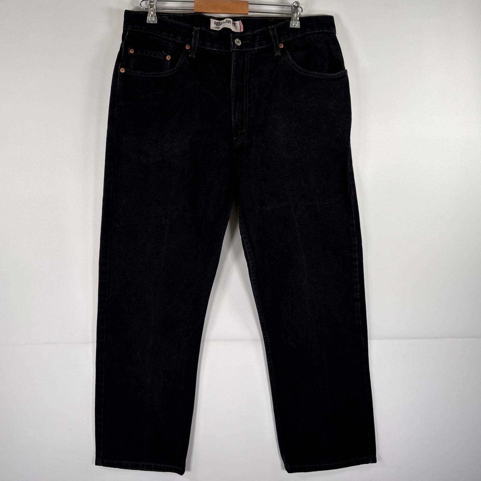 古着 リーバイス Levi's デニムパンツ 505 ストレート ジーパン カラーデニム ジップフライ w38 L30  ブラック メンズ