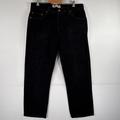 古着 リーバイス Levi's デニムパンツ 505 ストレート ジーパン カラーデニム ジップフライ w38 L30 ブラック メンズ