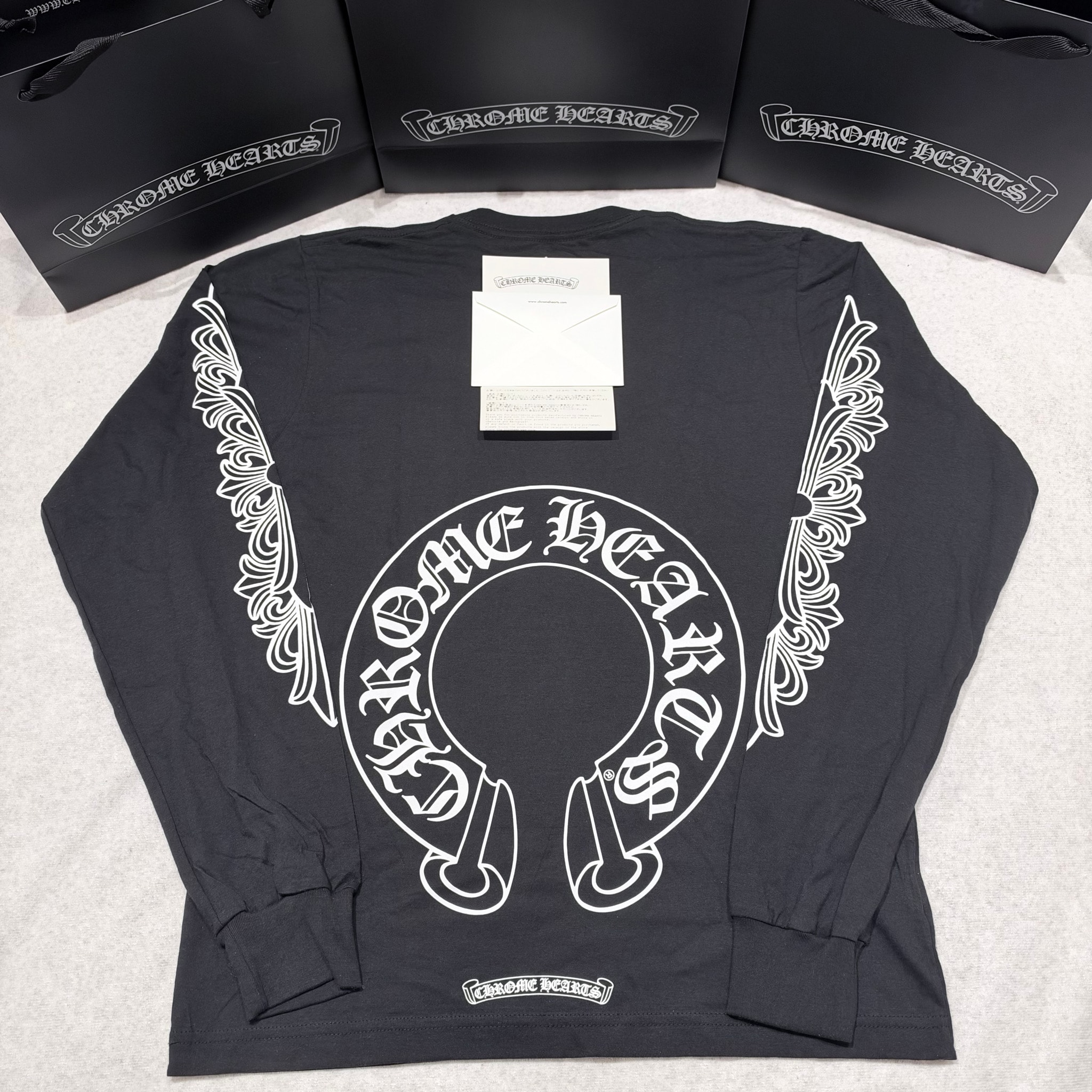 Chrome Hearts Horseshoe Floral Cross L/S T-Shirt "Black"