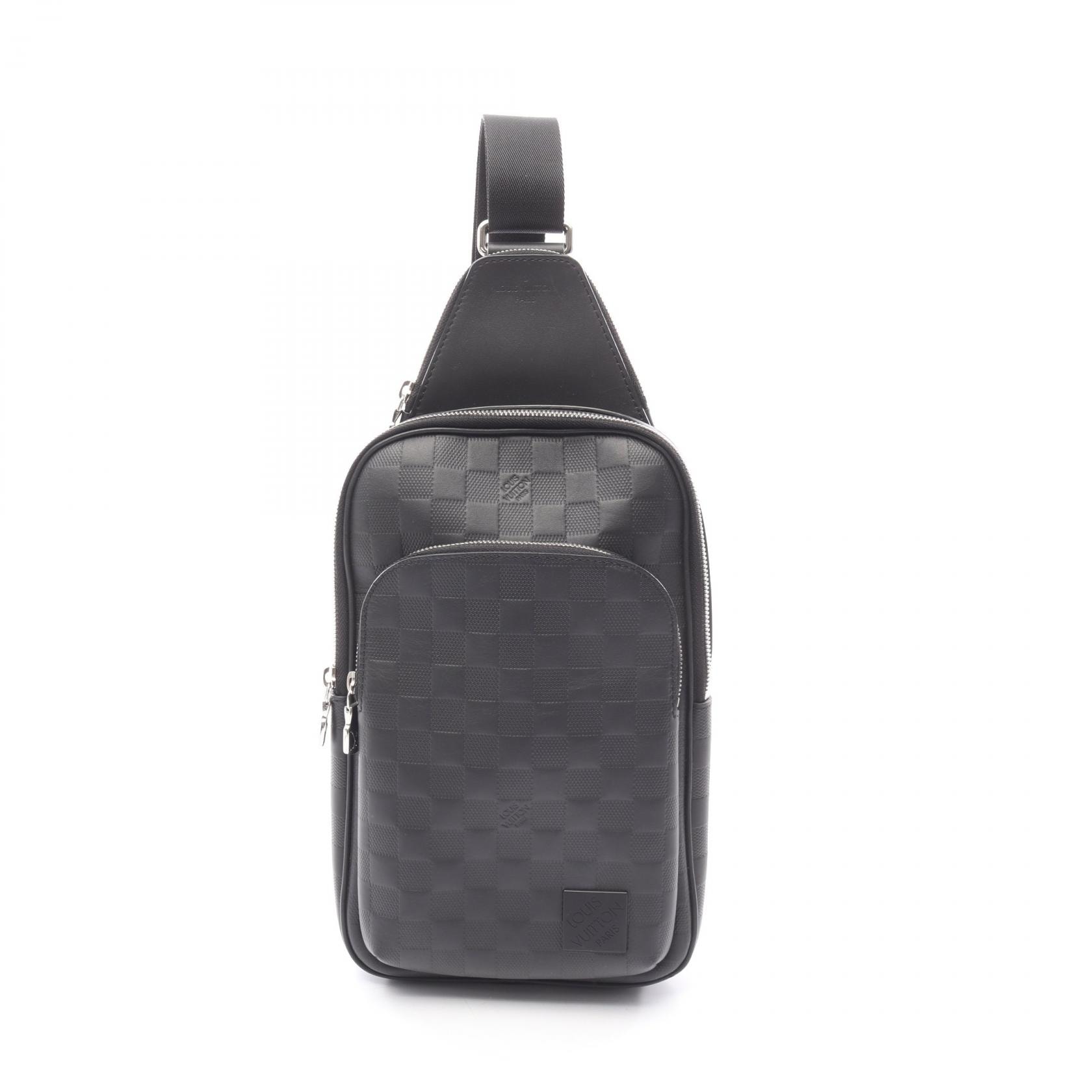 ルイ・ヴィトン LOUIS VUITTON アヴェニュー スリングバッグ ウエストバッグ ボディバッグ バッグ レザー ダミエ・アンフィニ メンズ ブラック系 N45303 【中古】