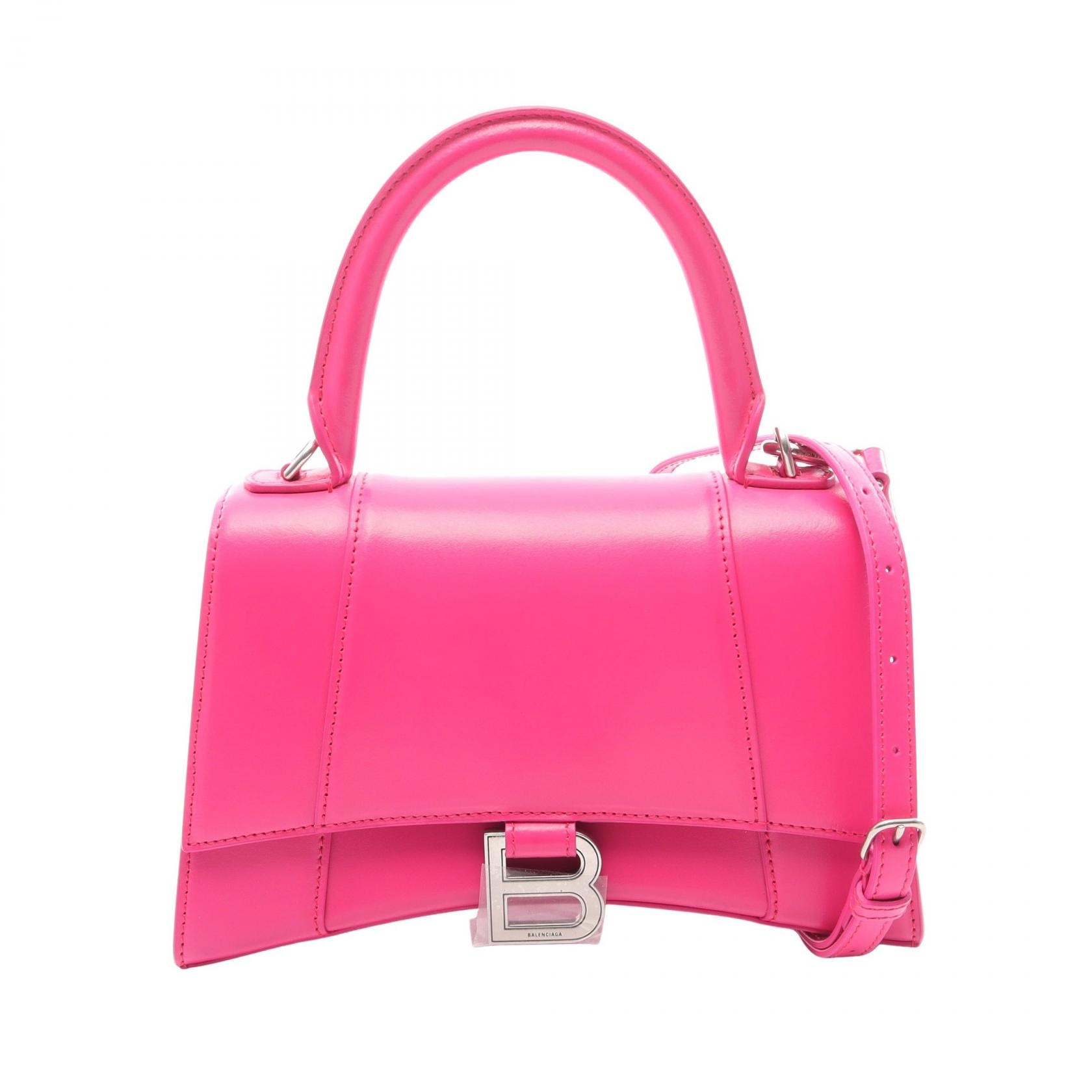 バレンシアガ BALENCIAGA アワーグラス スモール 2WAY ハンドバッグ バッグ レザー レディース ピンク系 5935461 【中古】