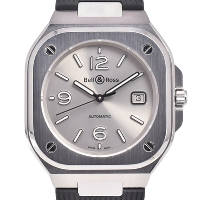 ベル&ロス Bell&Ross BR05A-GR-ST BR05 デイト グレー 自動巻き メンズ 良品 箱・保証書付き 腕時計 G#147510