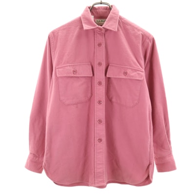 L.L.Bean エルエルビーン 80s オールド USA製 長袖 フランネル シャツ 6 ピンク アウトドア