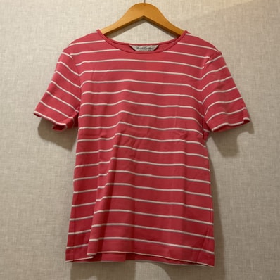 Brooks Brothers 【ブルックスブラザーズ】 半袖 Tシャツ ボーダー ピンク ホワイト ライトブルー L