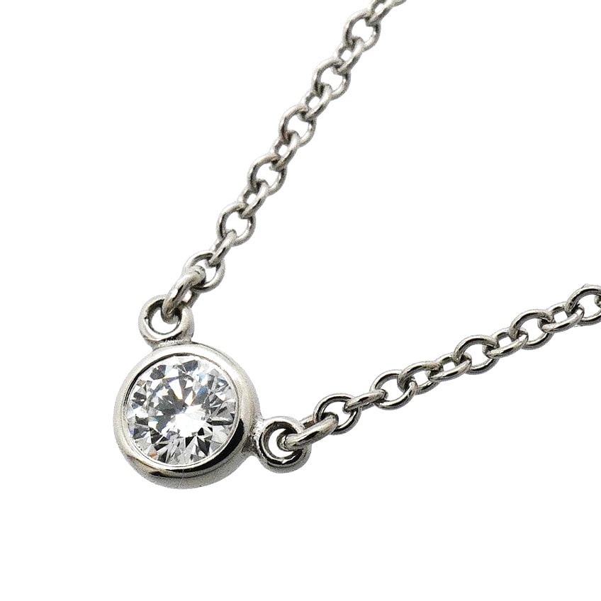 ★最終価格★SALE【6jgb0878】ティファニー ネックレス バイザヤード 1PD Pt950 プラチナ ダイヤモンド【中古】レディース