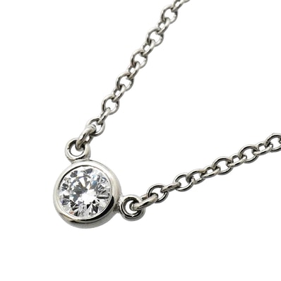 ★最終価格★SALE【6jgb0878】ティファニー ネックレス バイザヤード 1PD Pt950 プラチナ ダイヤモンド【中古】レディース