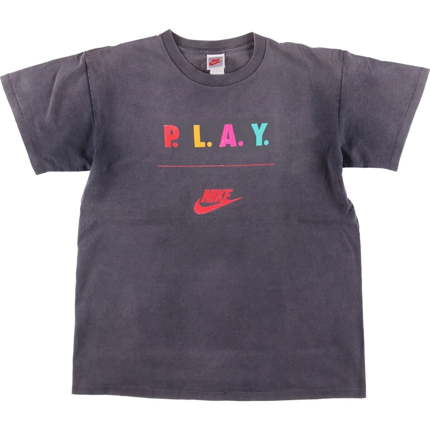 D (傷や汚れあり)】古着 90年代 ナイキ NIKE 銀タグ プリントT D (傷や汚れあり)】古着 90年代 ナイキ NIKE 銀タグ プリントT