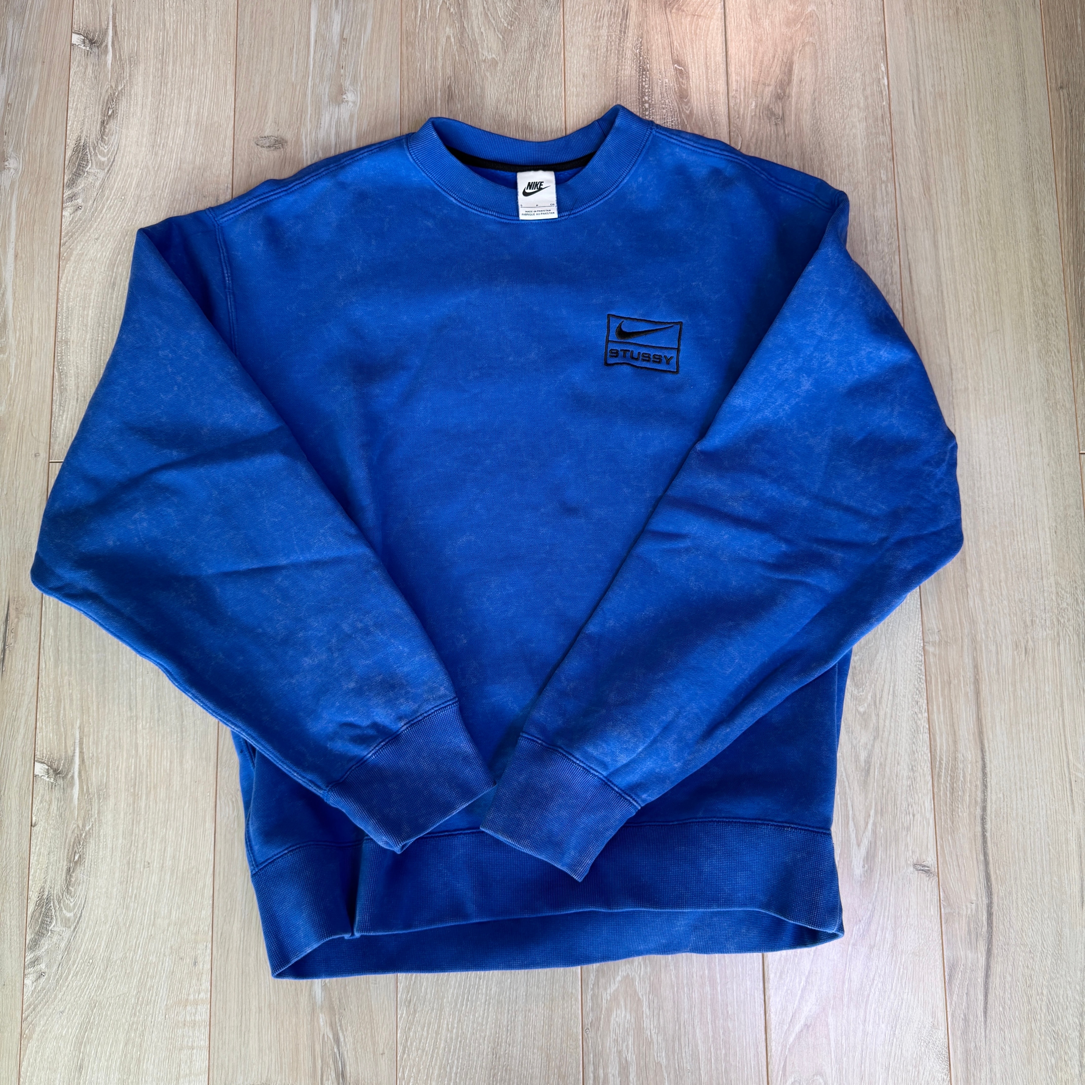 Stussy x Nike Acid Wash Crew (US Size) "Blue" DR4024-480