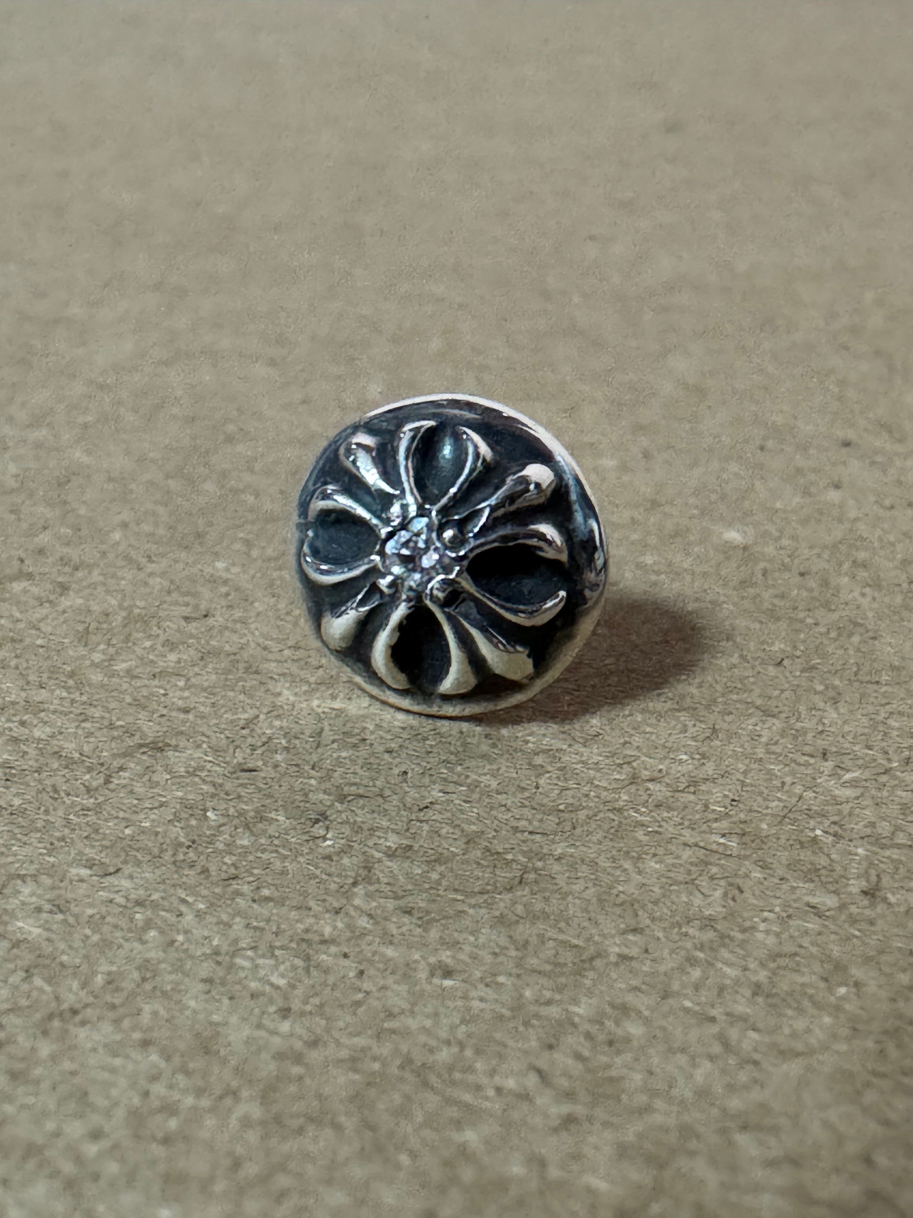 Chrome Hearts Cross Ball Stud Earring 1 Diamond "Silver"