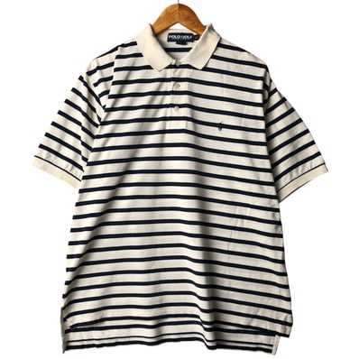 古着 ラルフローレン Ralph Lauren POLO GOLF ポロゴルフ 半袖 ボーダー ポロシャツ メンズXL相当/eaa565161