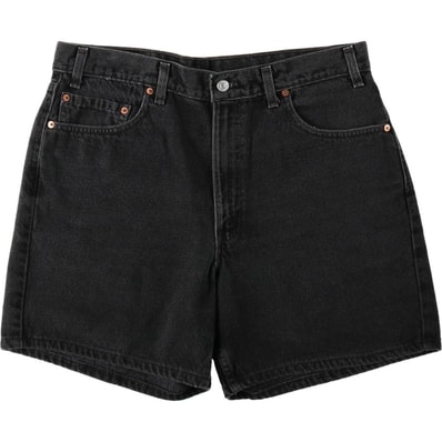 古着 90年代 リーバイス Levi's 550 RELAXED FIT ブラックデニムショーツ ショートパンツ USA製 メンズw36相当 ヴィンテージ/eaa653345