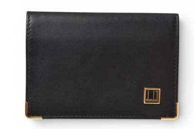 ダンヒル カードケース/名刺入れ dunhill メンズ ブラック レザー ロゴ 【中古】