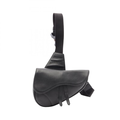 ディオール Dior サドル ボディバッグ ウエストバッグ ボディバッグ バッグ レザー メンズ ブラック系 【中古】