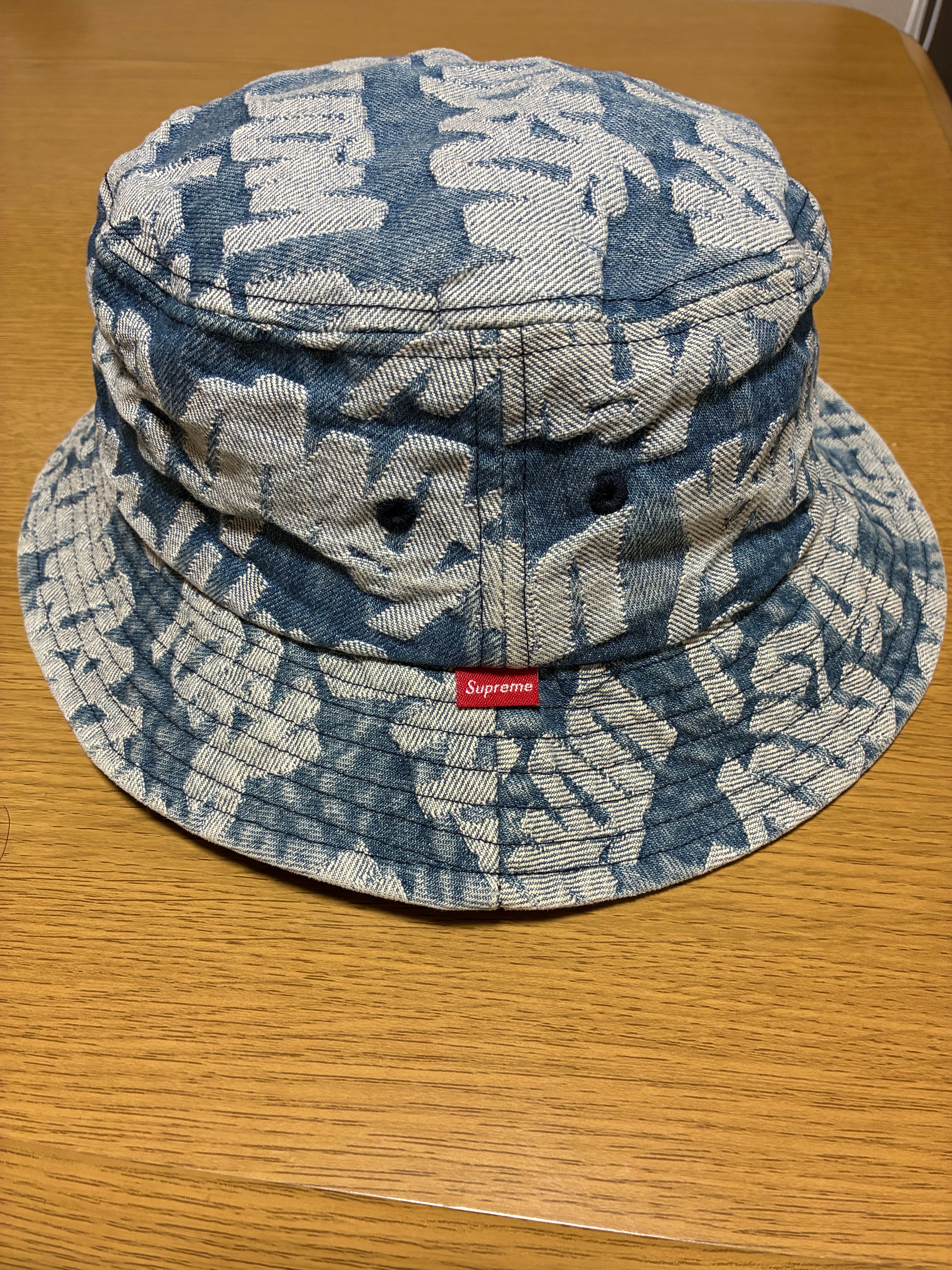 Supreme Fat Tip Jacquard Denim Crusher "Blue"