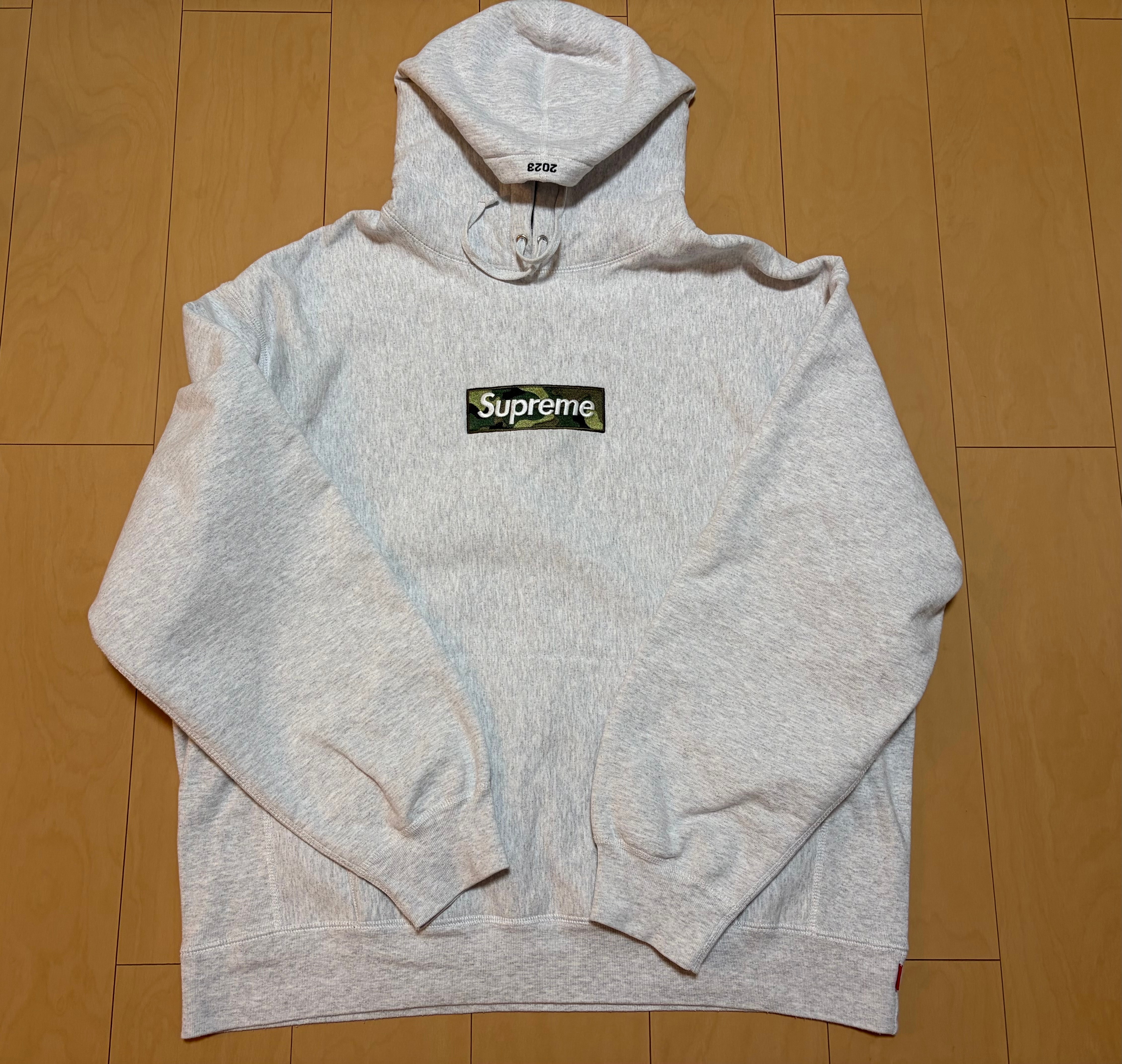 Supreme Box Logo Hooded Sweatshirt "Ash Grey" (23FW)