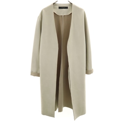 ZARA BASIC ザラベーシック フェイクスエード ロングコート M ベージュ系