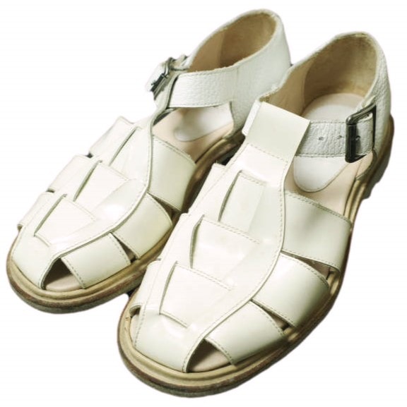 PARABOOT x BEAMS BOY パラブーツ ビームスボーイ 別注 フランス製 ILIMA グルカサンダル UK3.5F(22.5-23cm) ホワイト レザー ストラップ コンビ シューズ g20388