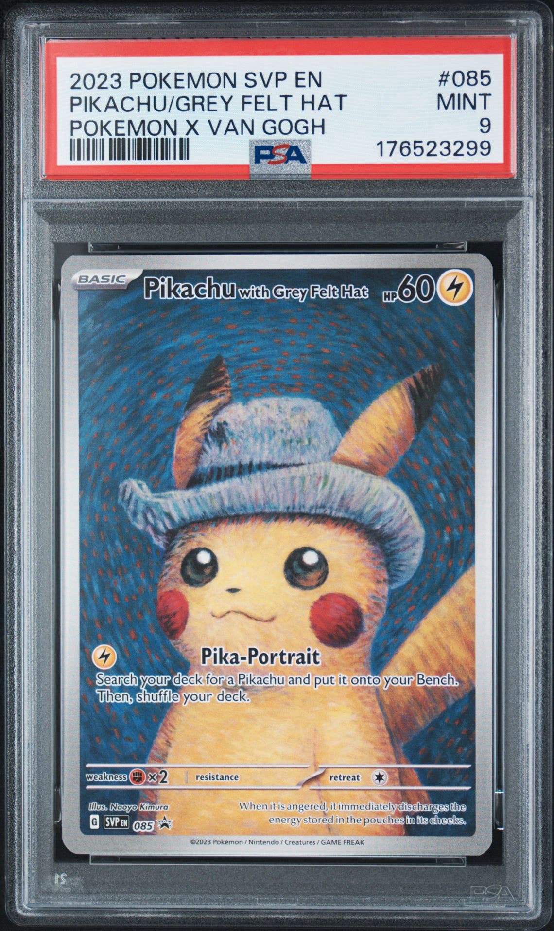 PSA9】ピカチュウ : プロモ [SVP EN 085](「ゴッホ展」 プロモーション