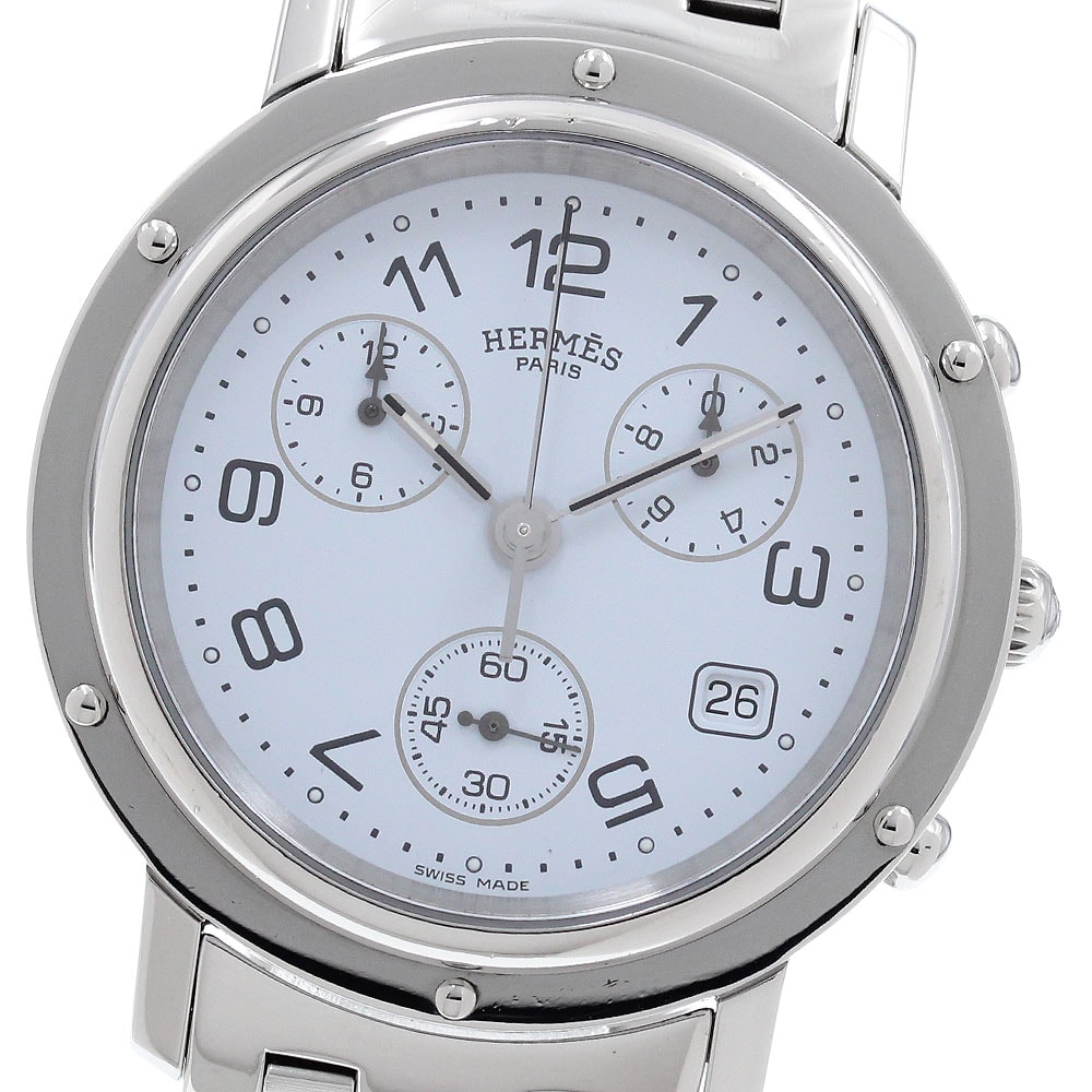 エルメス クリッパー クロノ CL1.910 メンズ 【中古】