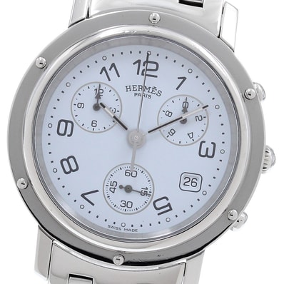エルメス クリッパー クロノ CL1.910 メンズ 【中古】