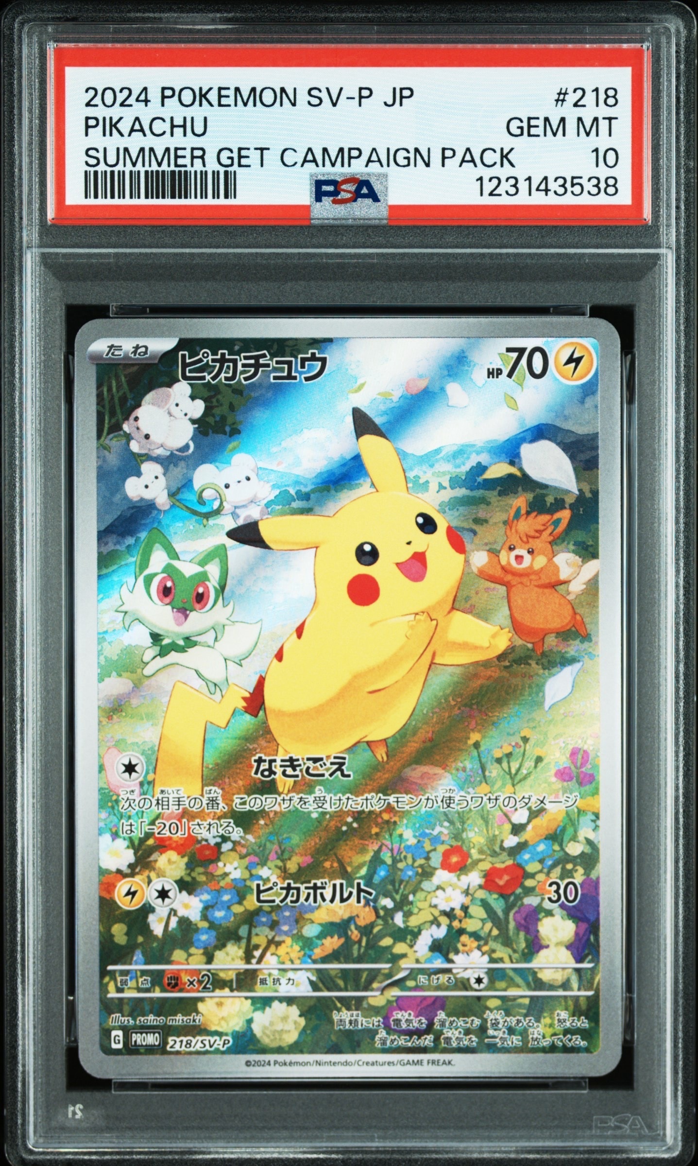 ピカチュウ P [SV-P 218](プロモカードパック「ポケカの夏がキタ!プロモカードGetキャンペーン!」)