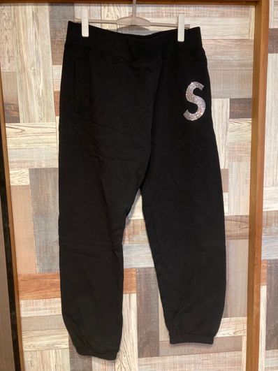 Supreme Swarovski® S Logo Sweatpant "Black"