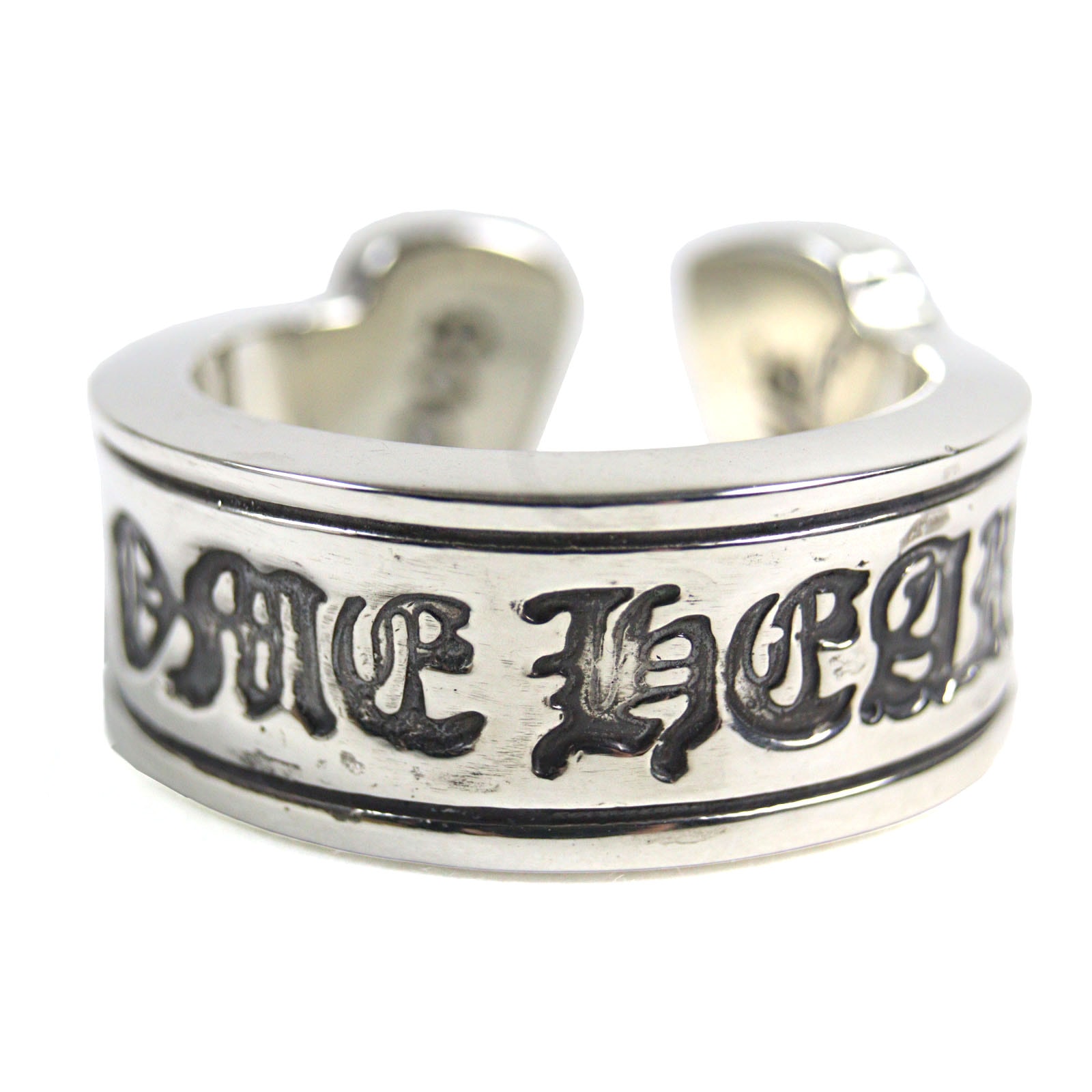 Chrome Hearts CH Scroll Label Ring / Large "Silver"
