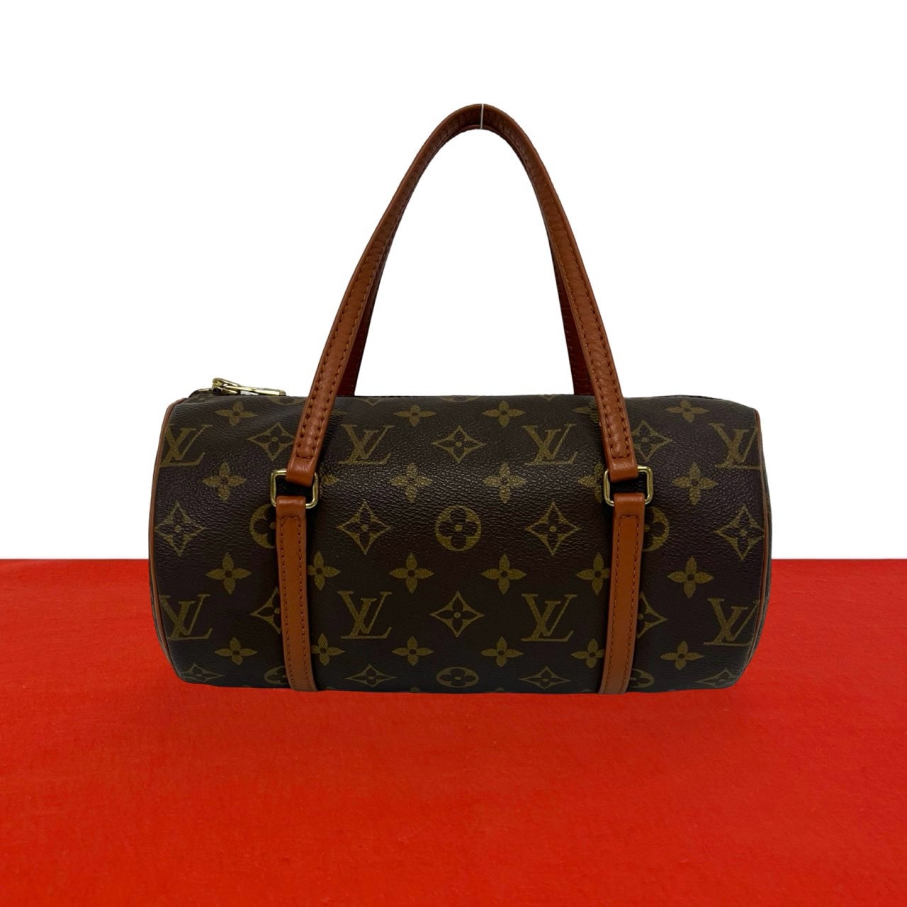 LOUIS VUITTON ルイヴィトン パピヨン 26 モノグラム レザー PVC ハンドバッグ ブラウン
d2170