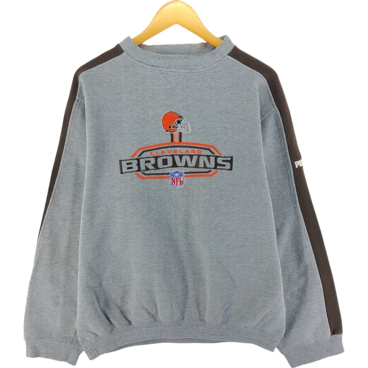 古着 プーマ PUMA NFL CLEVELAND BROWNS クリーブランドブラウンズ スウェットシャツ トレーナー メンズL相当/eaa501418