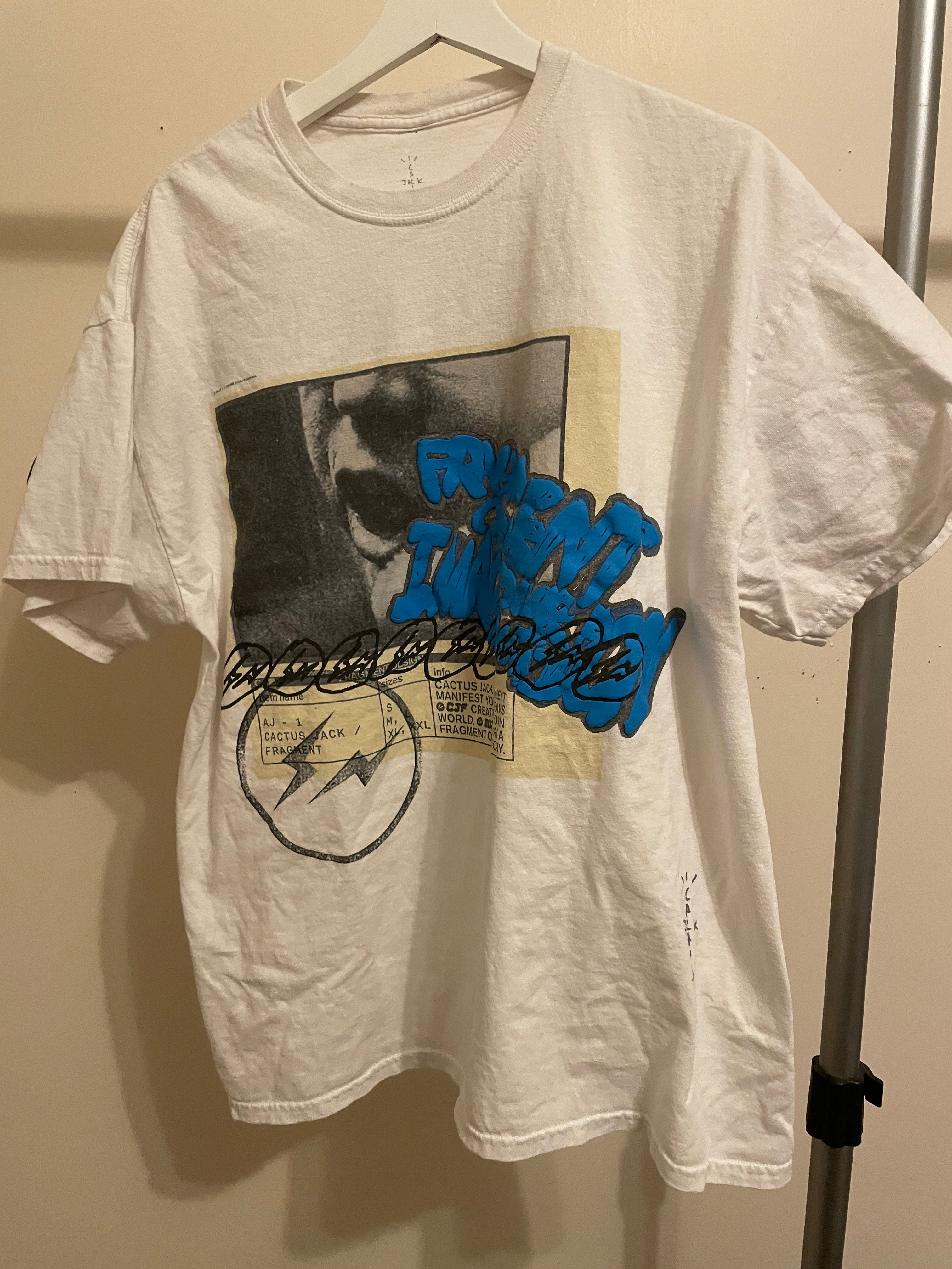 Travis Scott Cactus Jack For Fragment Manifest Tee "White"