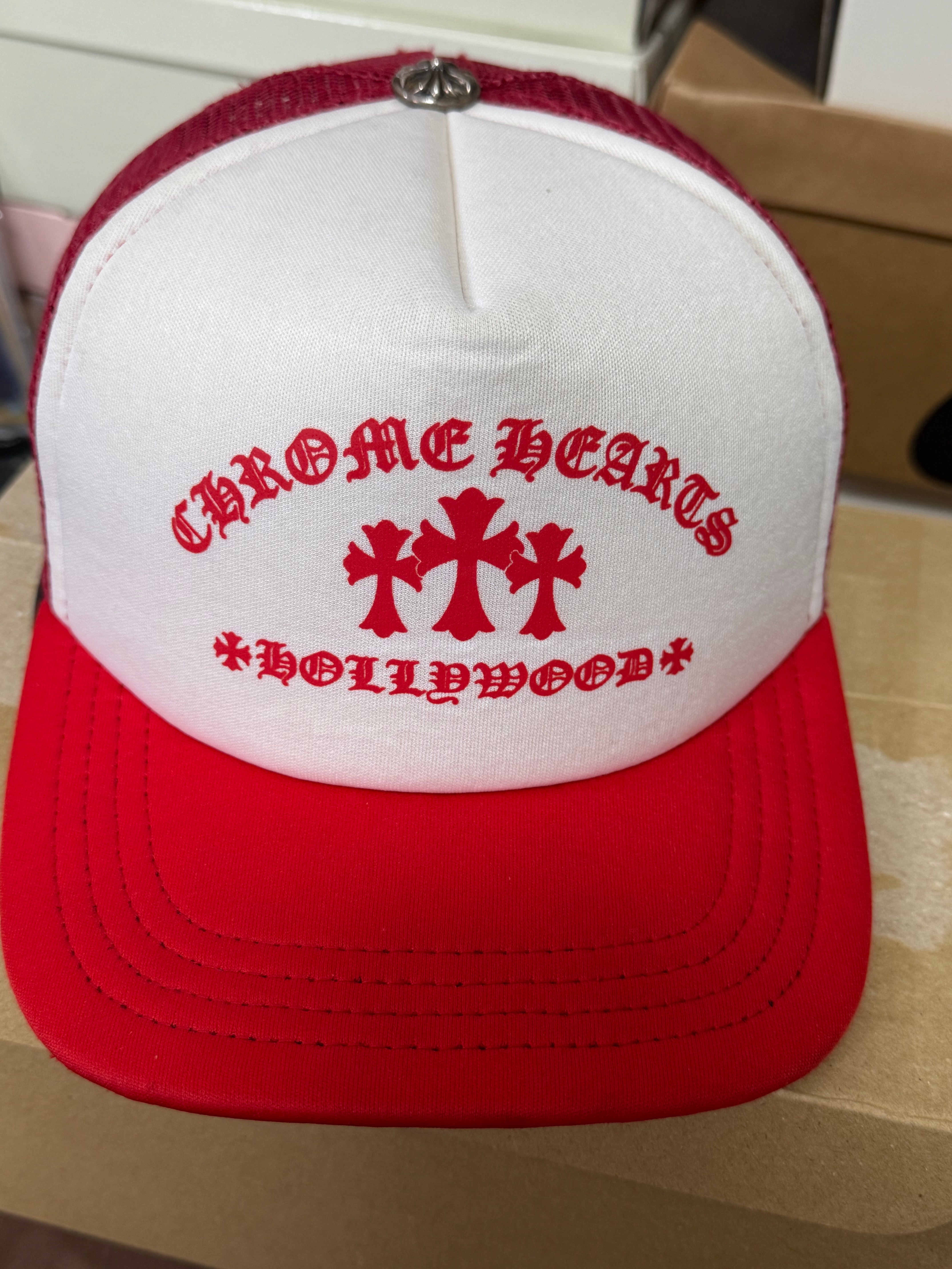 Chrome Hearts King Taco Tracker Cap "Red White"