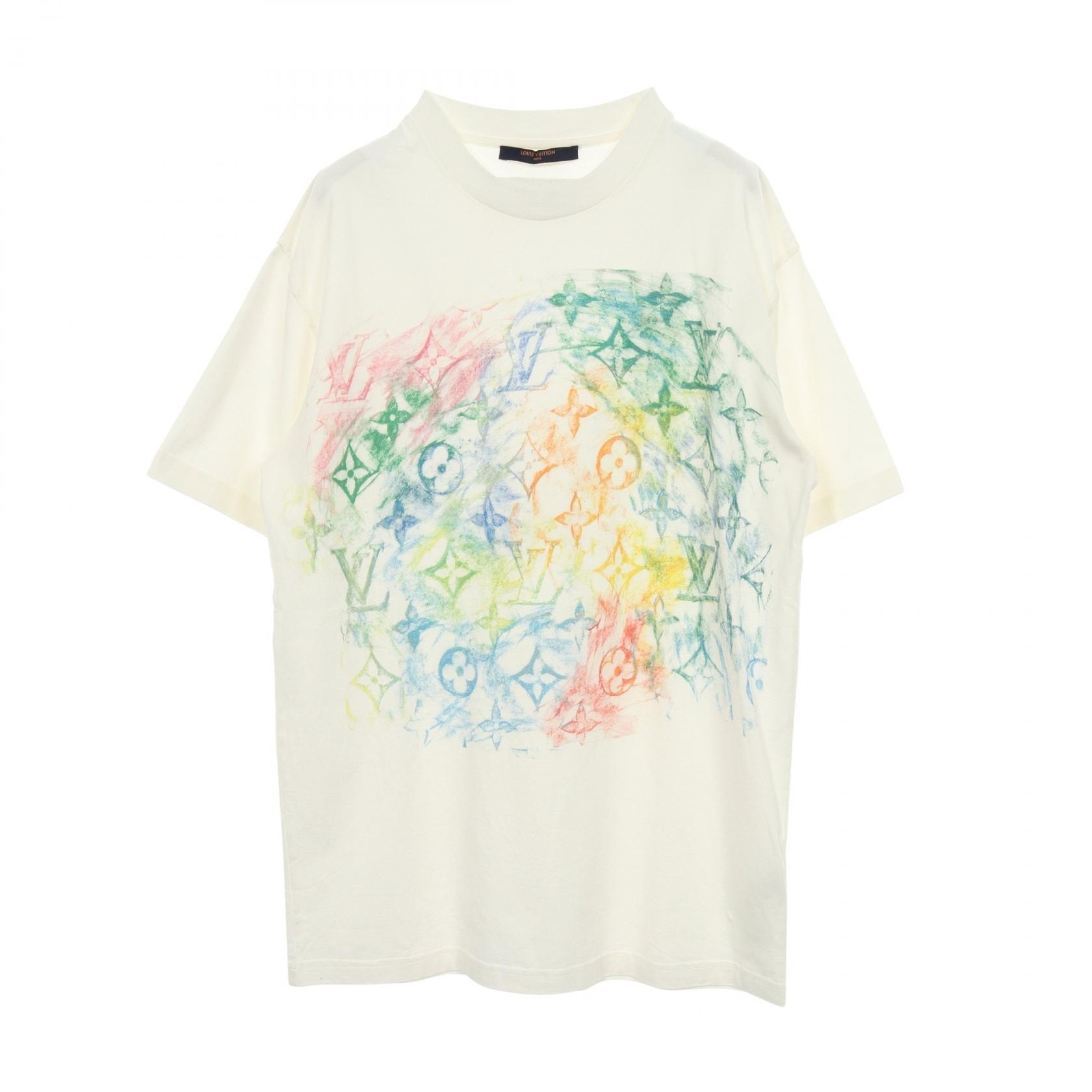 ルイ・ヴィトン LOUIS VUITTON パステルモノグラム 半袖Tシャツ 衣料品 トップス コットン メンズ ホワイト系 / マルチカラー RM211M NPG HKY17W 【中古】