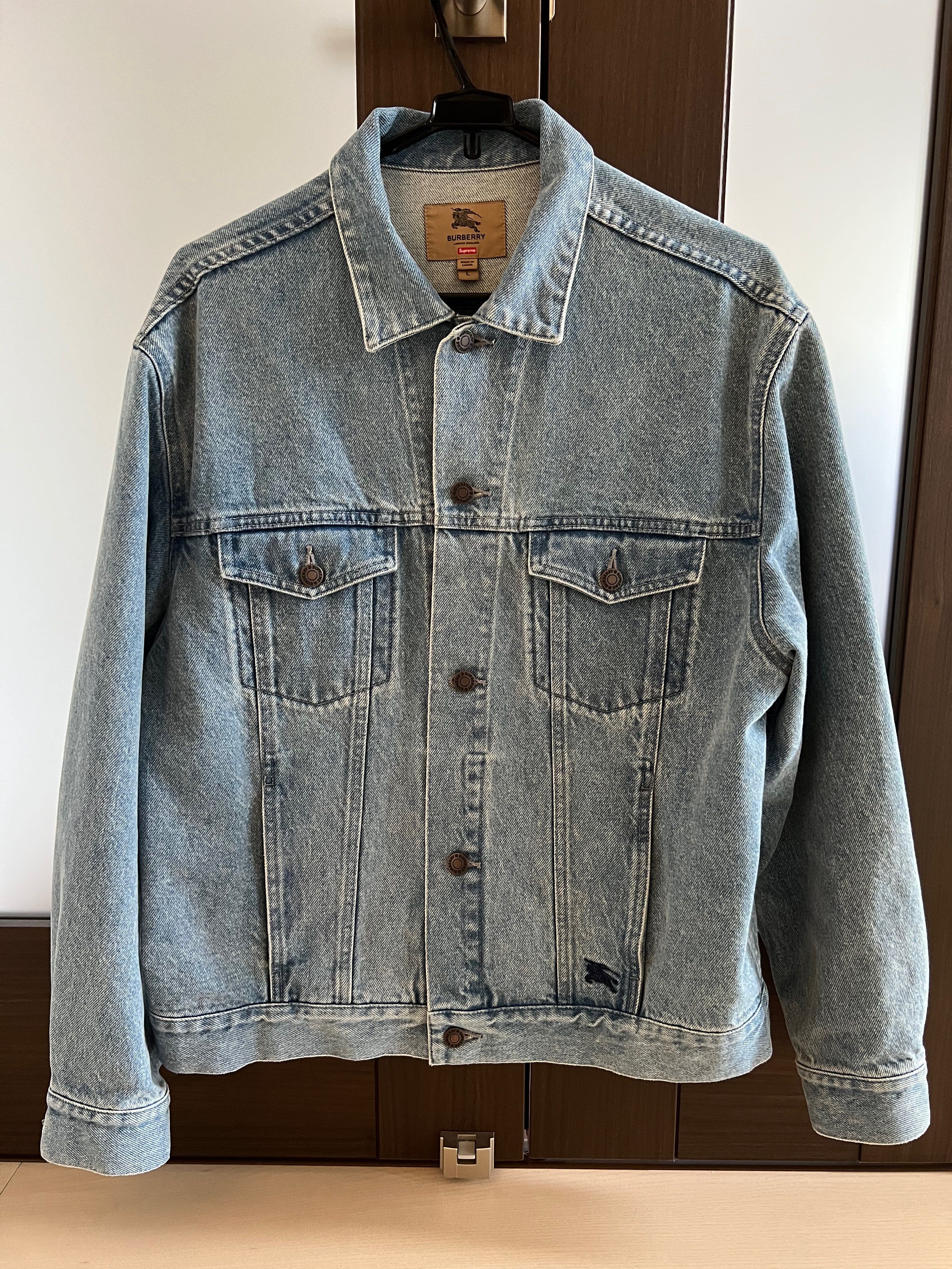 Supreme / Burberry Denim Trucker Jacket "Blue"