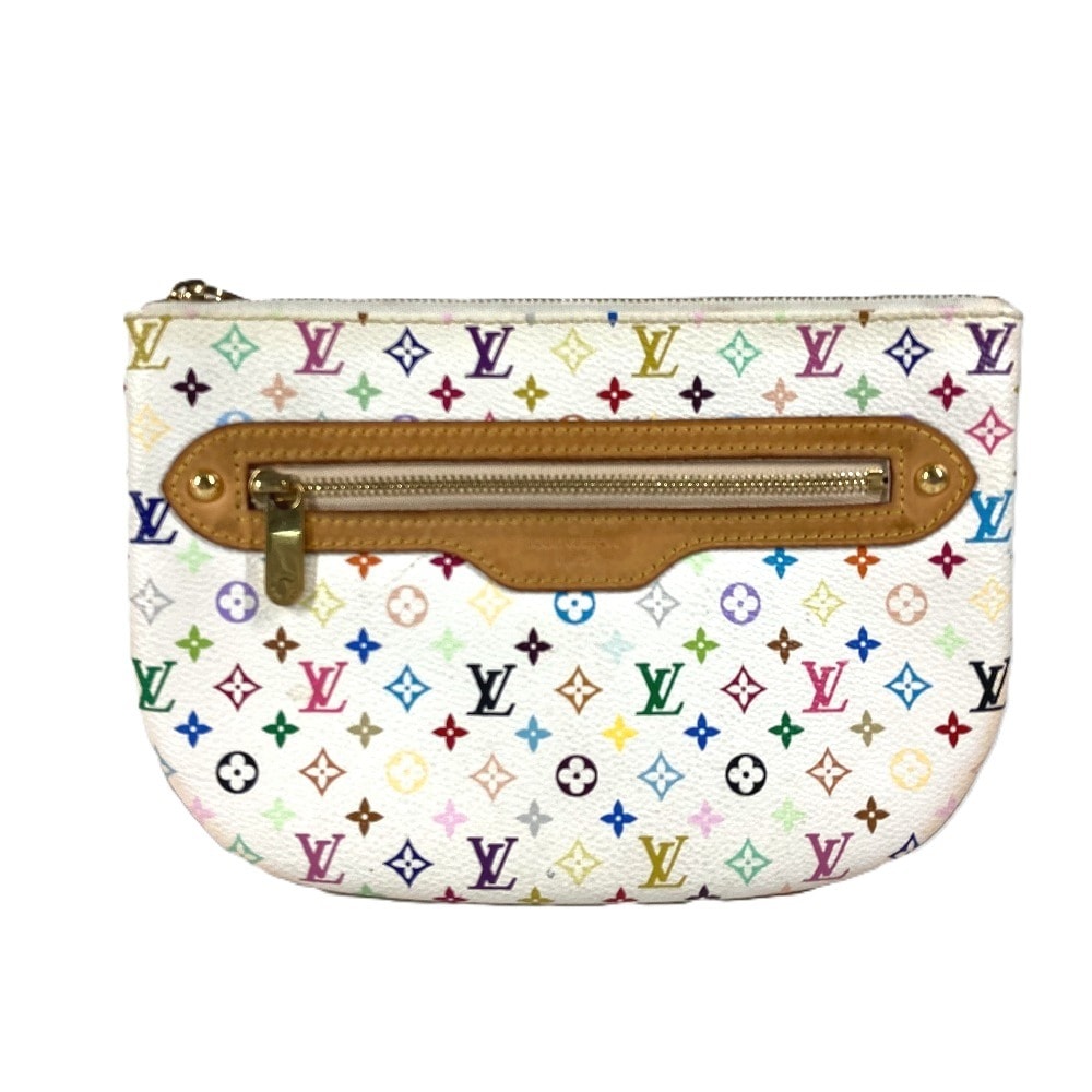 ルイヴィトン LOUIS VUITTON ポシェットGM M60027 モノグラムマルチカラー クラッチバッグ マルチポーチ 村上隆 ポーチ モノグラムマルチカラーキャンバス ブロン ホワイト