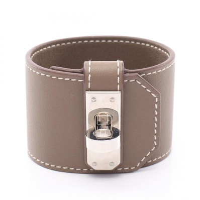 エルメス HERMES ケリー ツイストGM エトゥープ ブレスレット アクセサリー ステンレススチール レザー レディース グレー系 / シルバー系 【中古】