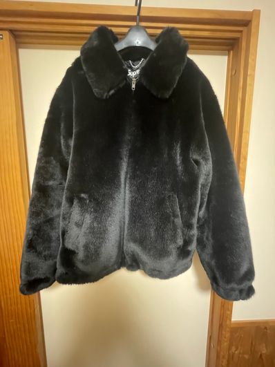 Supreme Faux Fur Bomber Jacket "Black"