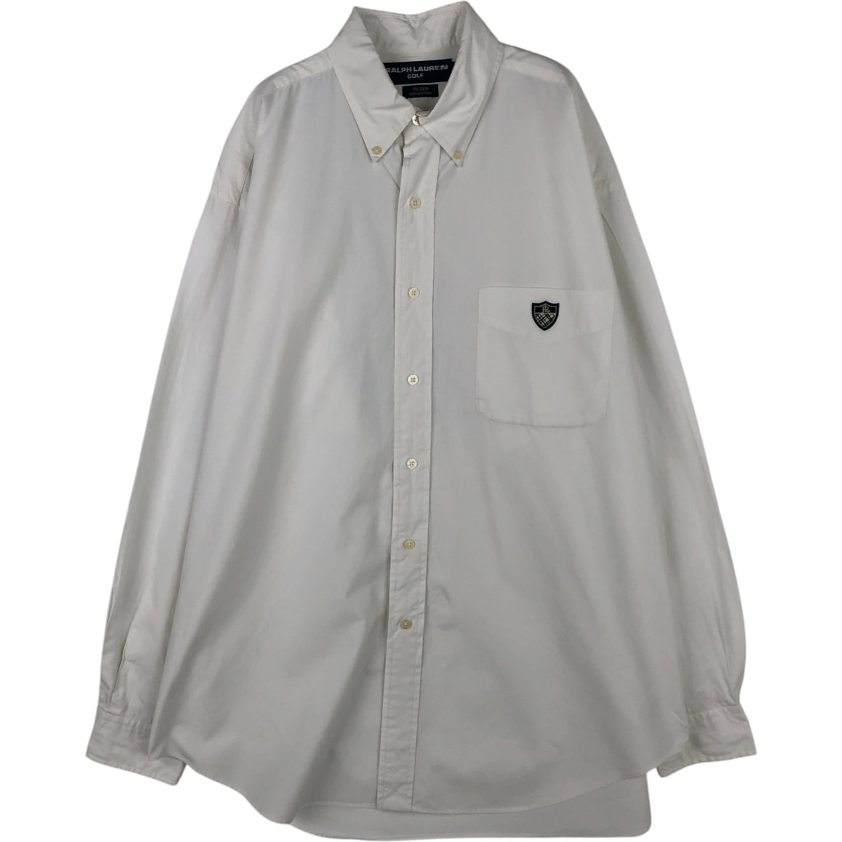古着 ラルフローレン Ralph Lauren GOLF TILDEN 長袖 ボタンダウン シルクシャツ メンズL相当/eaa477480