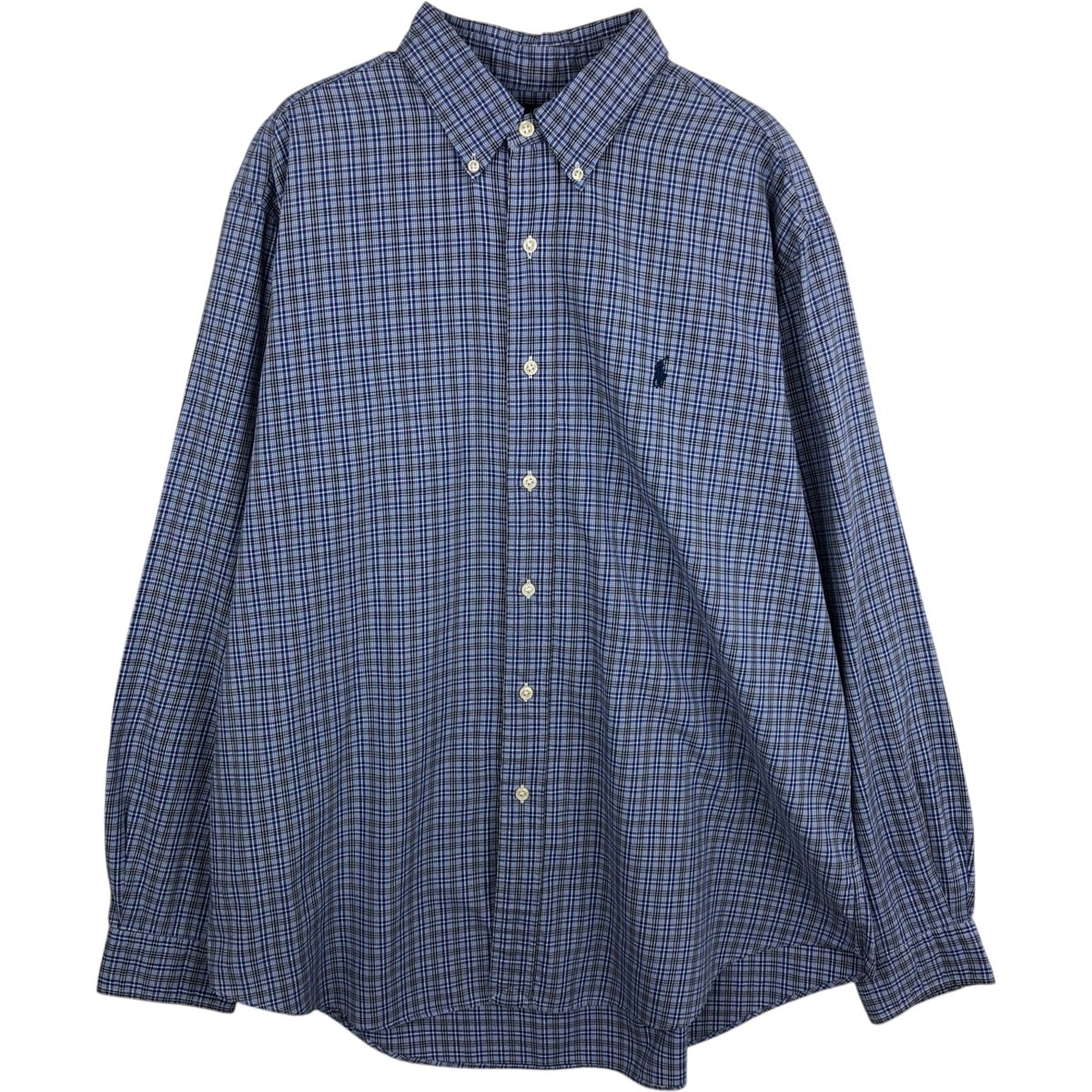 古着 ラルフローレン Ralph Lauren CLASSIC FIT クラシックフィット 長袖 ボタンダウンチェックシャツ メンズXL相当/eaa628776