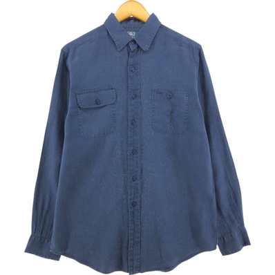 古着 ラルフローレン Ralph Lauren POLO RALPH LAUREN 長袖 リネンシャツ メンズM相当/eaa512282