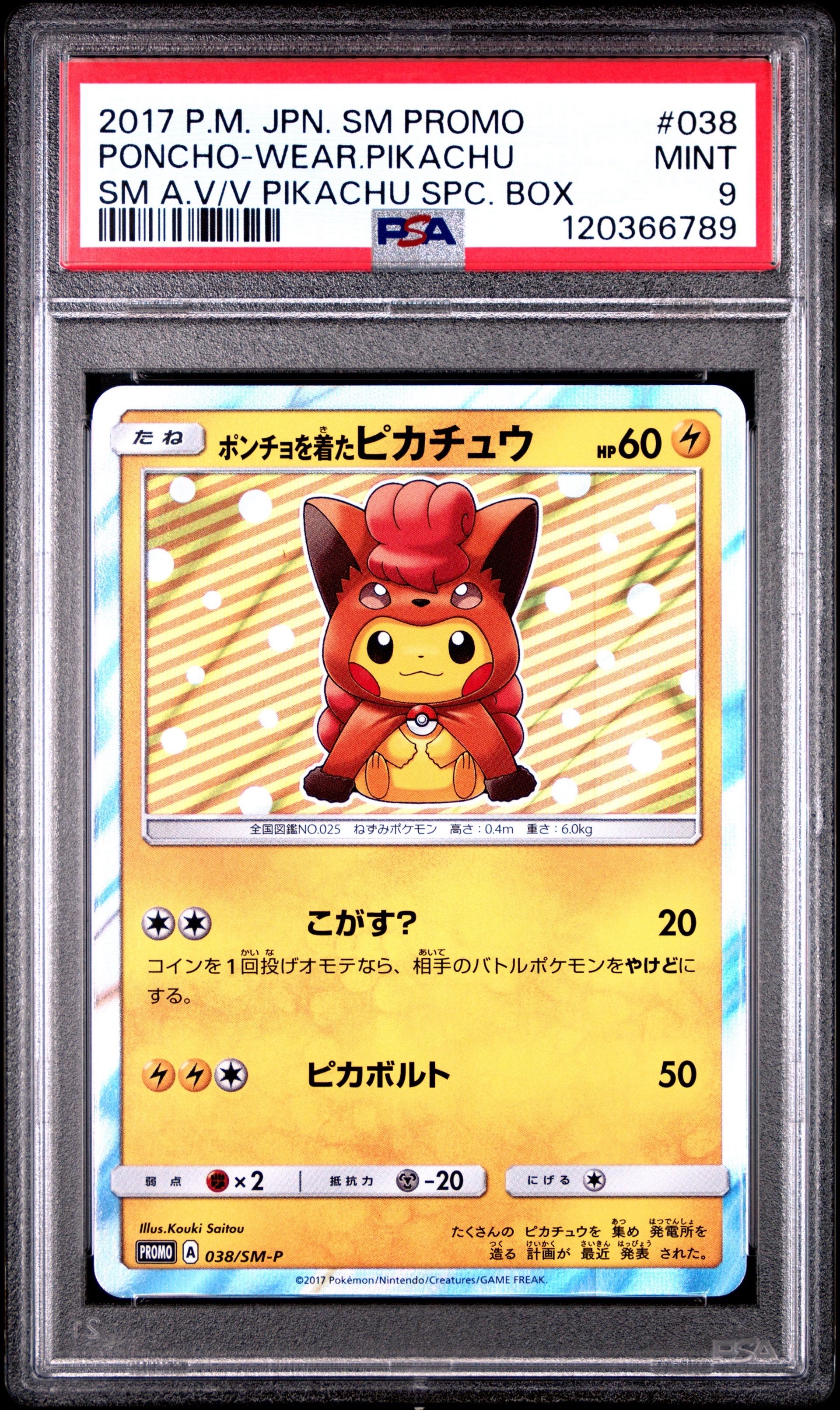 ポンチョを着たピカチュウ: プロモ[SM-P 038](プロモーションカード「SM-P」)