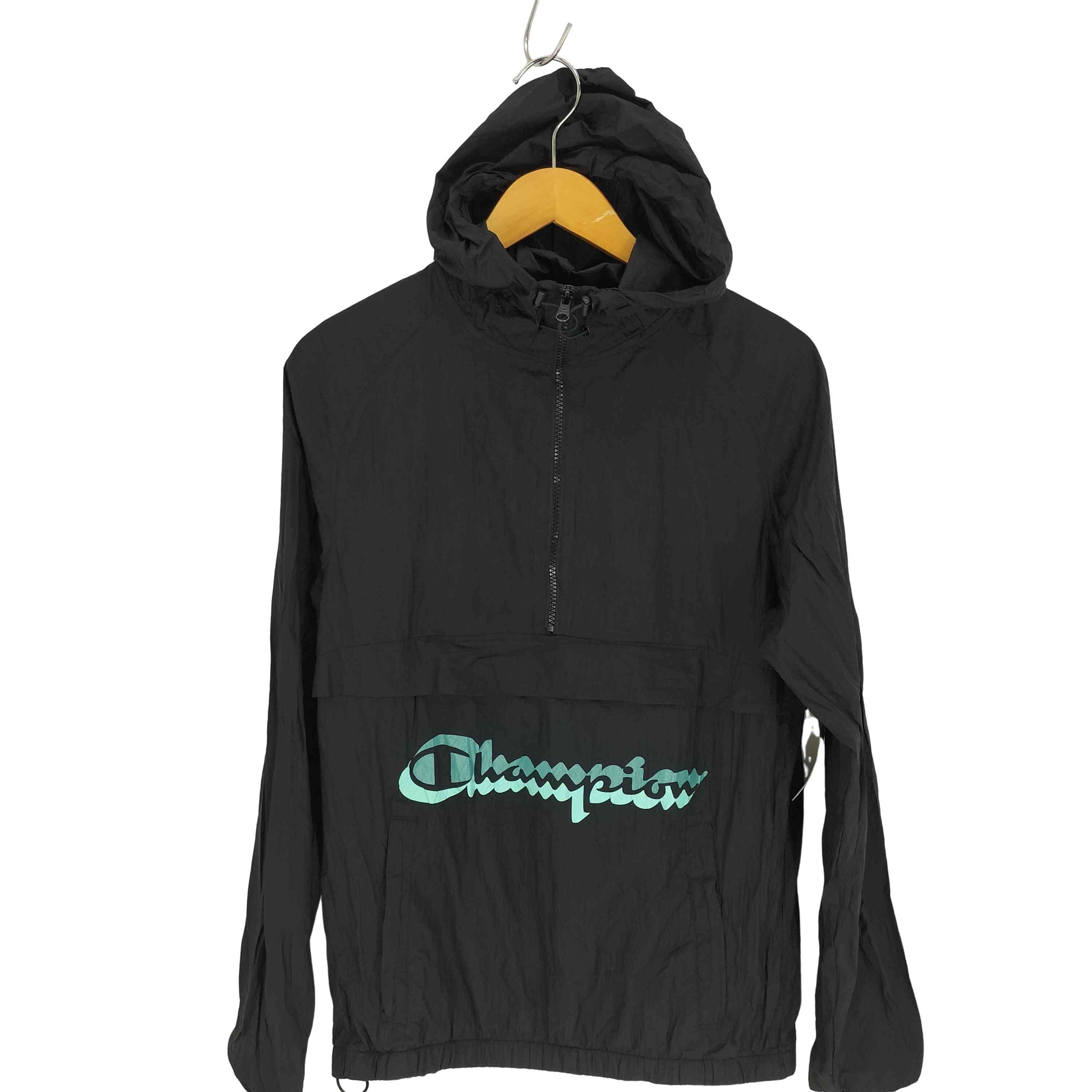 MADE IN JORDAN ロゴプリント 裏地メッシュ ハーフジップ プルオーバー ナイロン ジャケット【1137985965341】