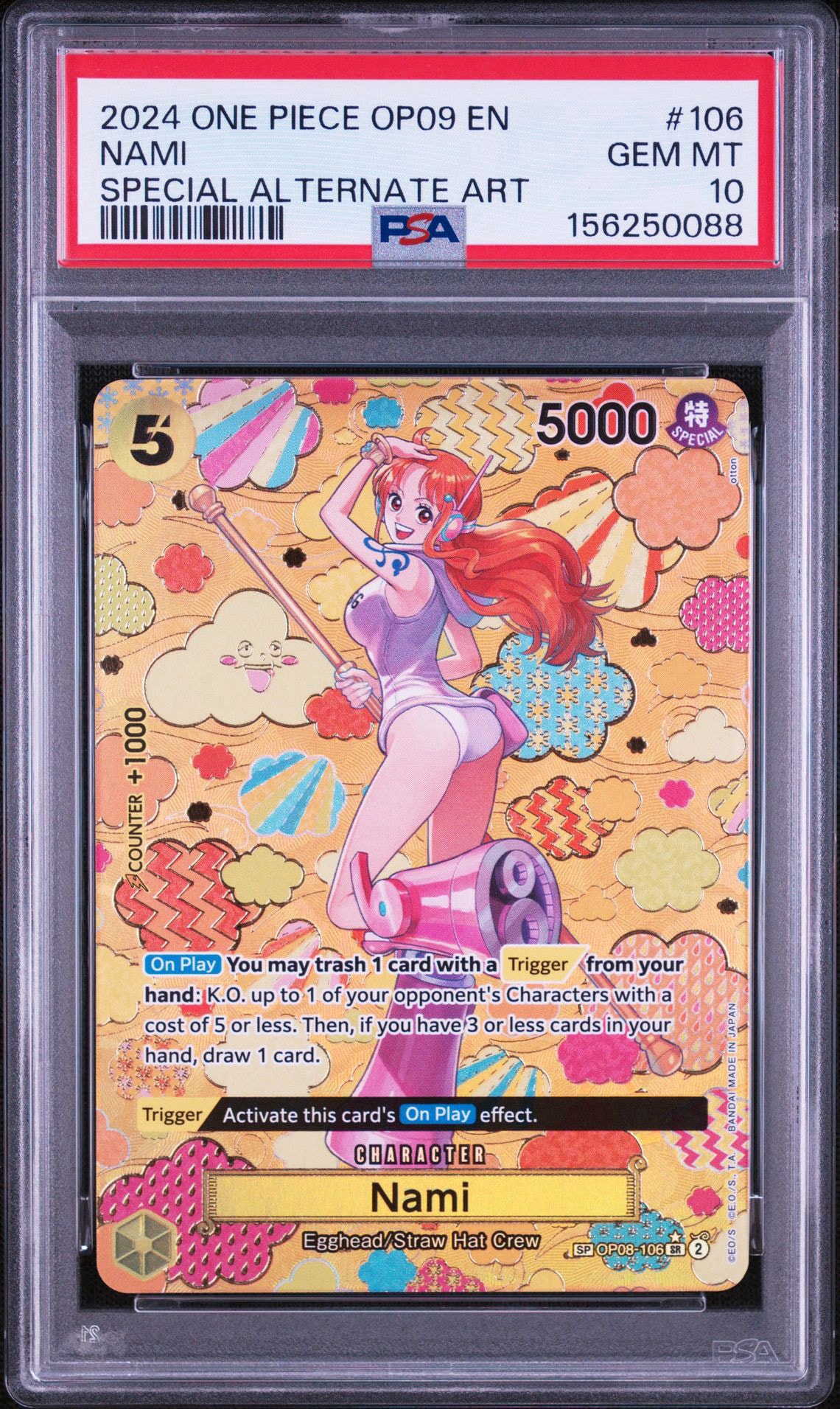 PSA10】ナミ SR-SPC [OP08-106](ブースターパック「新たなる皇帝」) 1