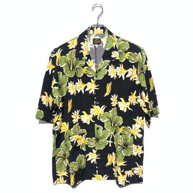 NEEDLES Cabana Shirt- Flower & Papillon Black