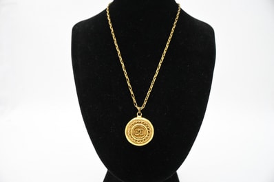 シャネル ヴィンテージ CC ロゴ ネックレス ゴールドプレーテッド