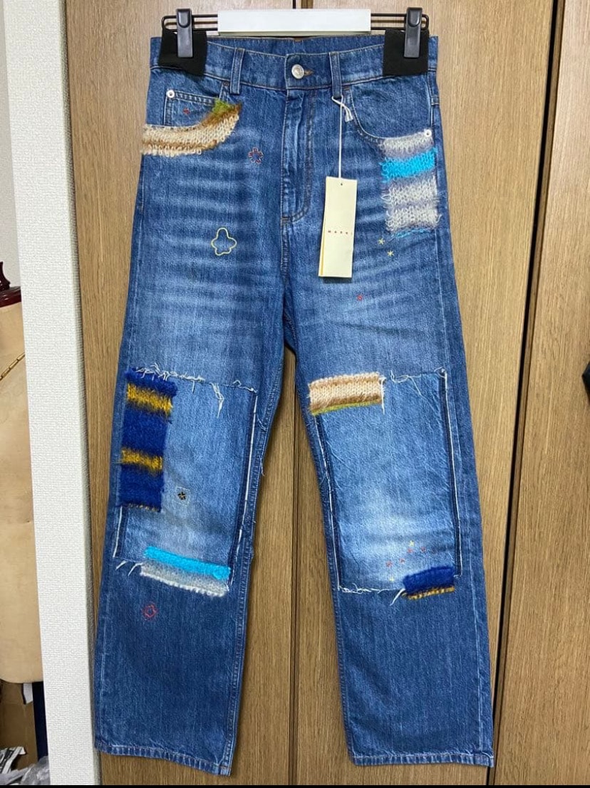 24SS Patchwork Denim Pants