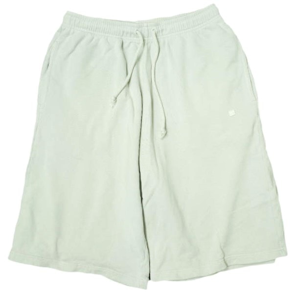 Acne Studios アクネストゥディオズ ポルトガル製 フェイスパッチ ルーズスウェットショートパンツ FA-UX-SHOR000014 S Dusty Green 裏毛 イージー ショーツ ボトムス g22659