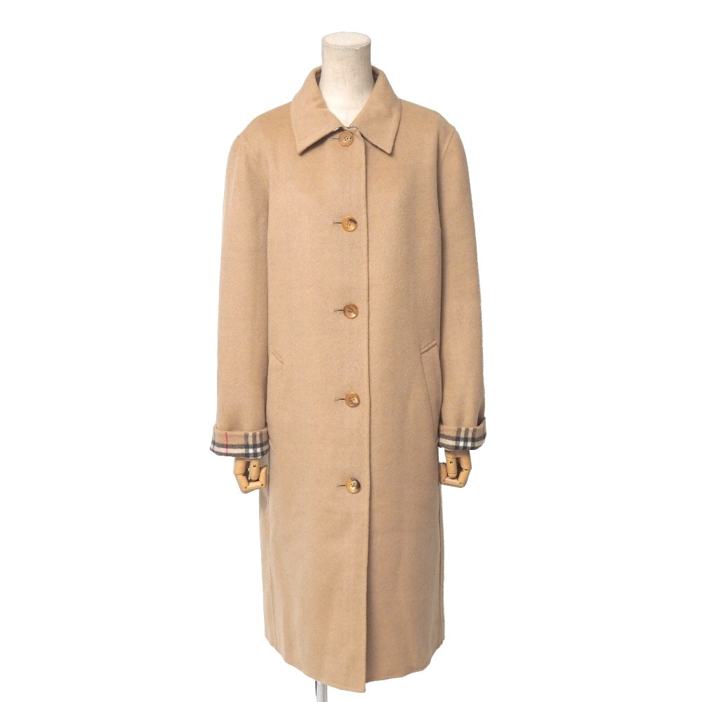 J*0様 【中古】BURBURRY バーバリー ステンカラーコート 中古・古着通販】BURBERRY (バーバリー) ステンカラーコート ベージュ