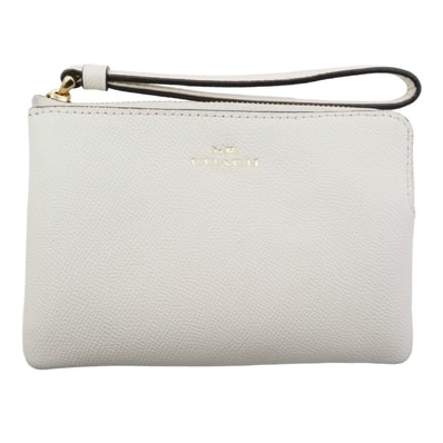 COACH コーチ コインケース F58032 リストレット レザー ポーチ コインケース オフホワイト系【中古】