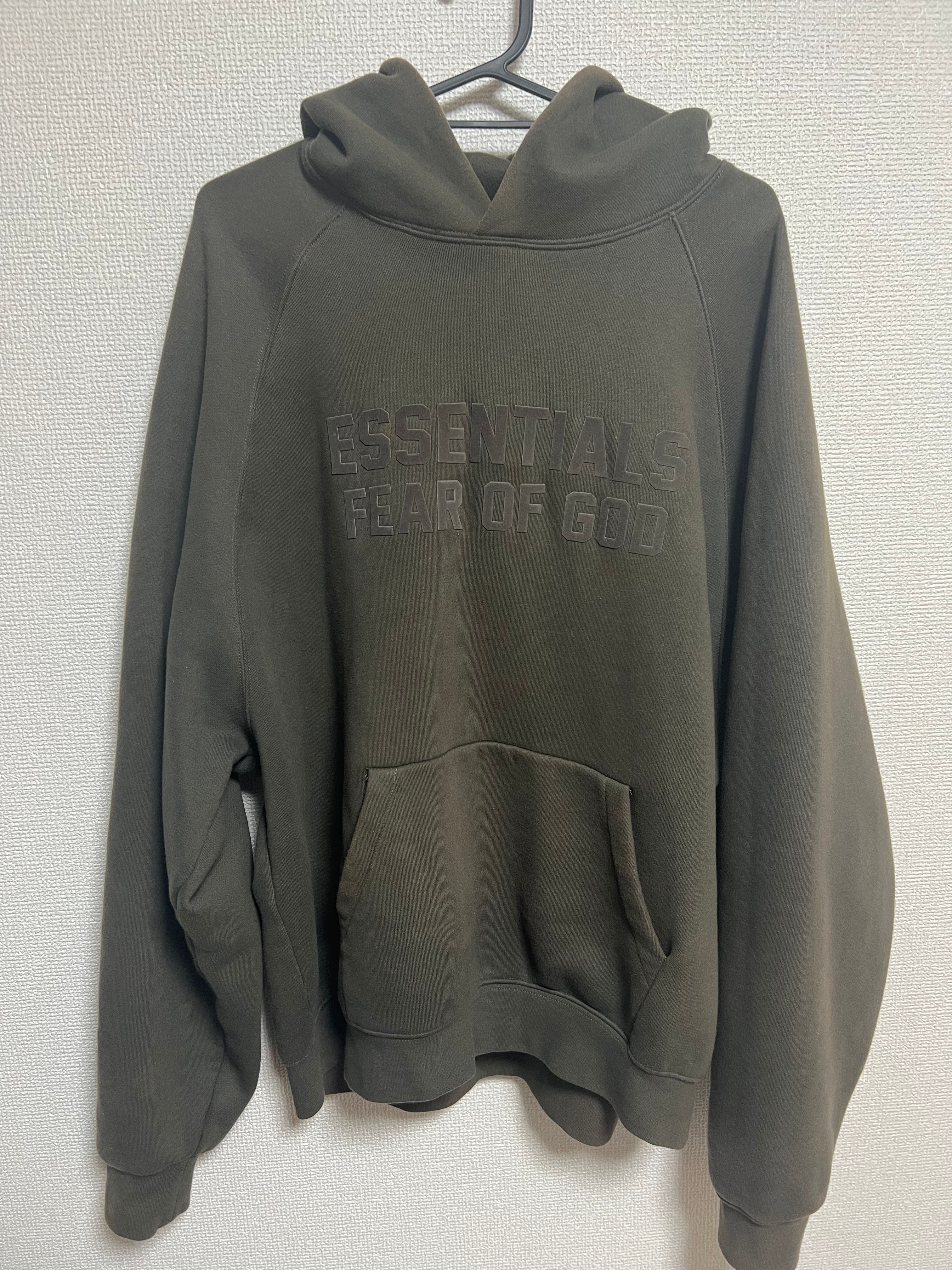 FEAR OF GOD ESSENTIALS Hoodie (Felt Logo) "Off Black"