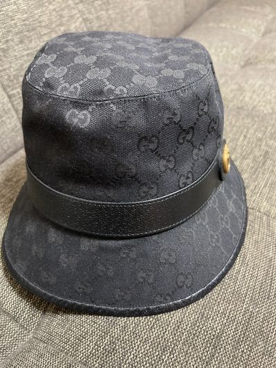 GUCCI GG Canvas Bucket Hut "Black"